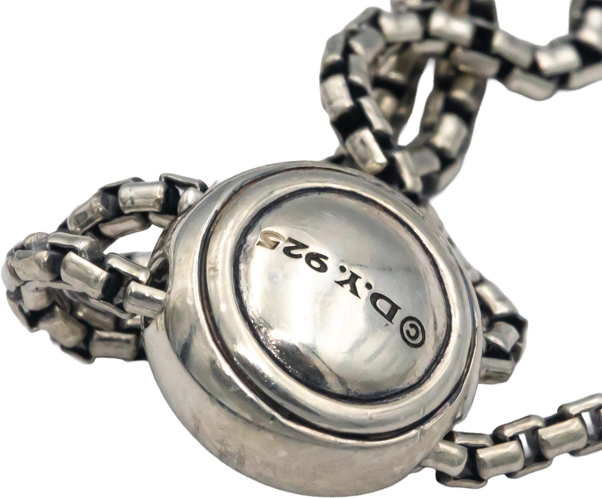 DAVID YURMAN Sterling Silver .35CT VS Diamond Continuance Heart Pendant Necklace