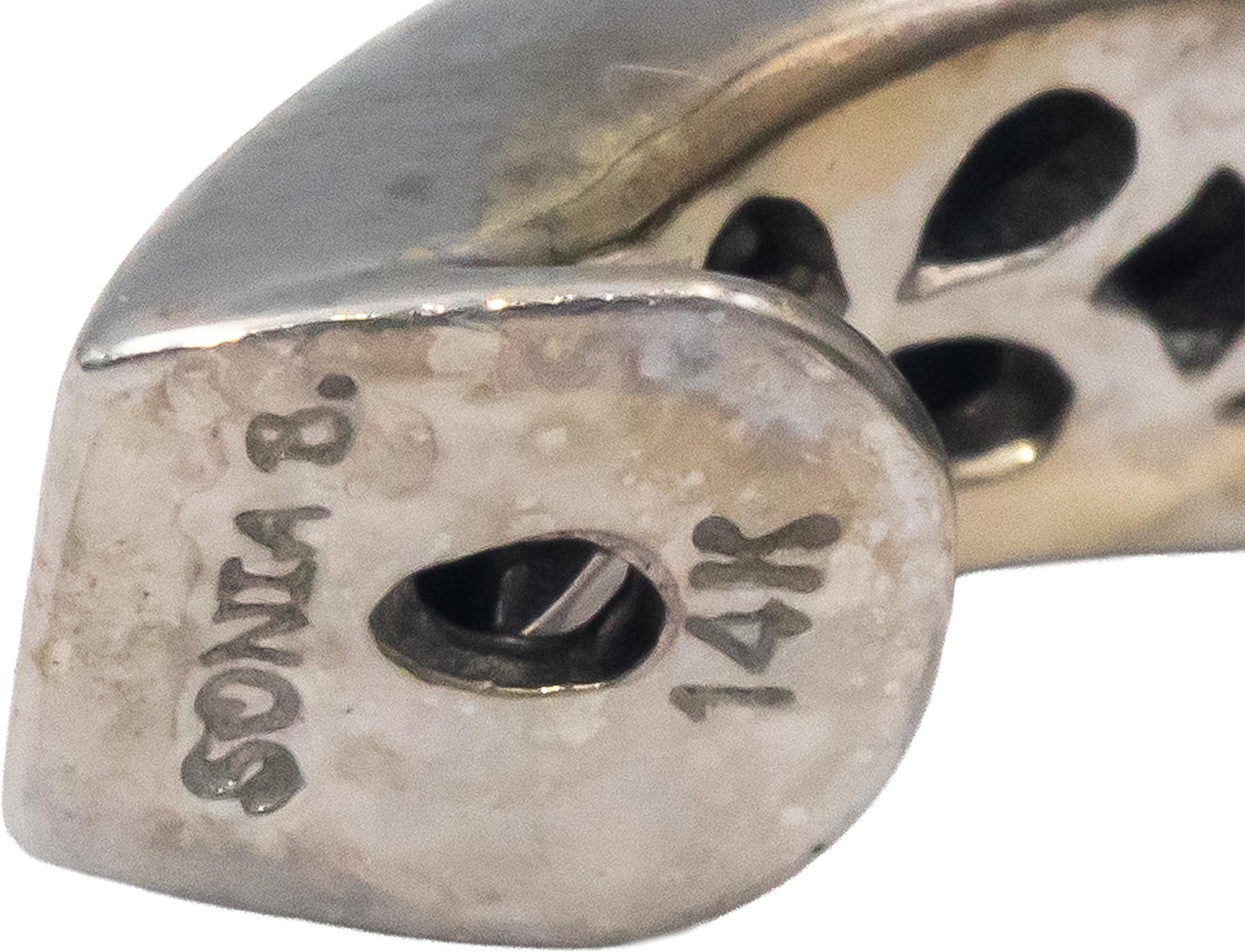 SONIA B. 14k White Gold 1.50CT Round Cut Diamond Hoop Earrings