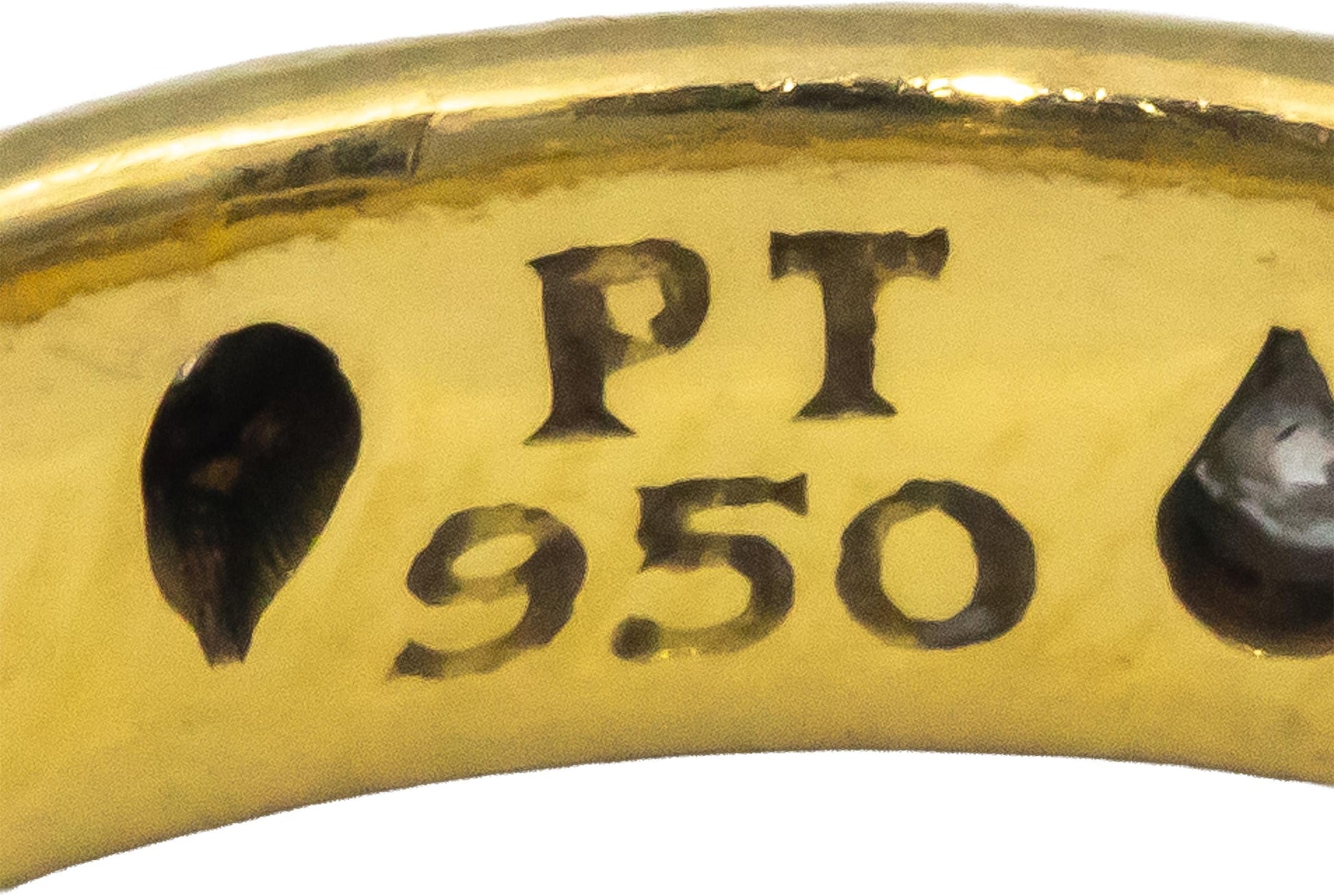 TIFFANY & CO. 18k Gold & Platinum 0.30CT Diamond Etoile Band Ring $4800 Retail