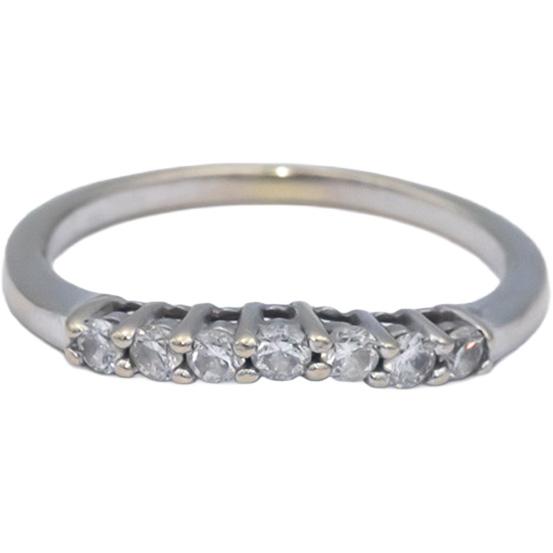 14k White Gold Jewelry 0.25CT Round Cut Diamond Band Ring Size 5.75