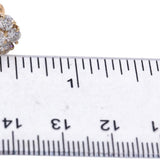 Round Diamond 14k Yellow Gold Flower Cluster Stud Screw Back Earrings 2.20CT