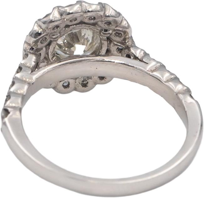 14k White Gold Round Diamond Halo Engagement Ring 1.91CT w/ 0.91CT Center Size 7