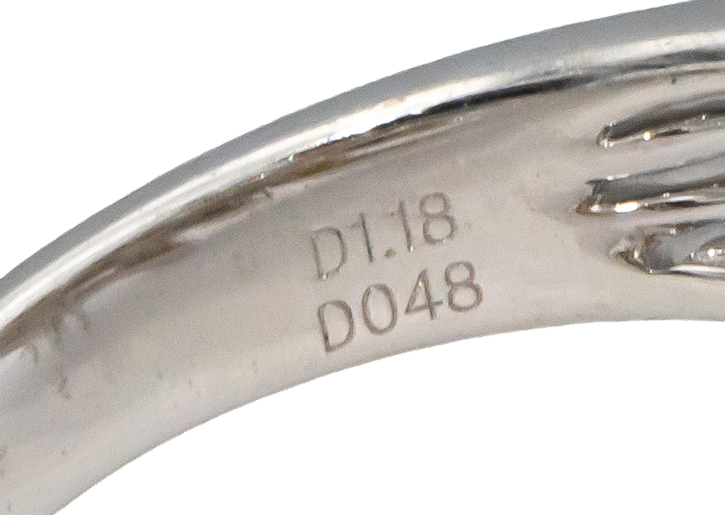 18k White Gold Round Orange & White Diamond Cocktail Ring 1.66CT Size 6.25