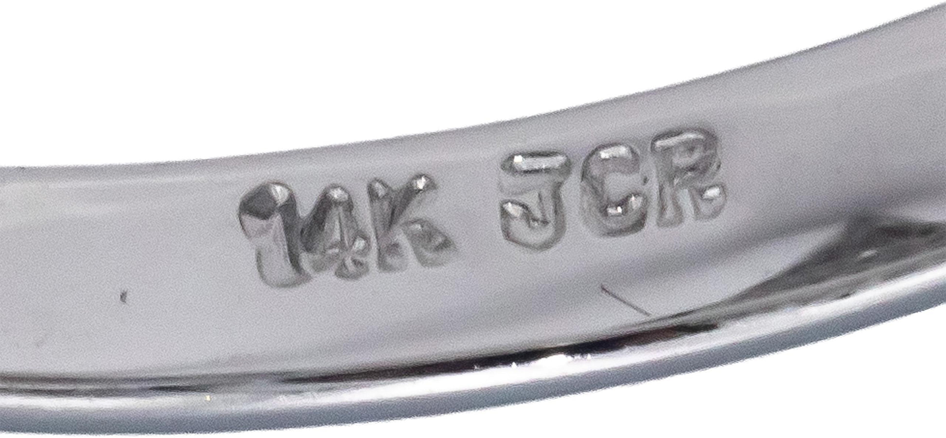 14k White Gold Blue Sapphire & Diamond Heart Filigree Ring 0.42CT Size 7