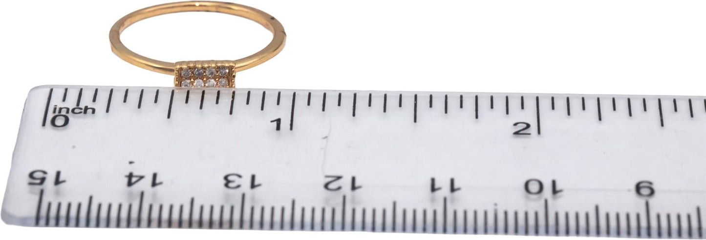 18k Rose Gold VS Round Diamond Band Ring 0.07CT Size 6