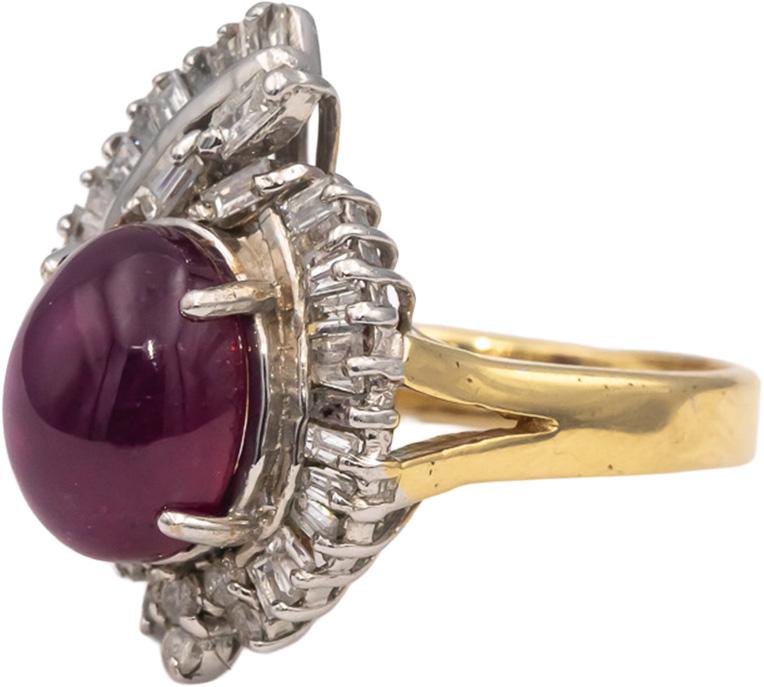 CGL Certified 14k Yellow & White Gold Natural Ruby & Diamond Ring 10.30CTW