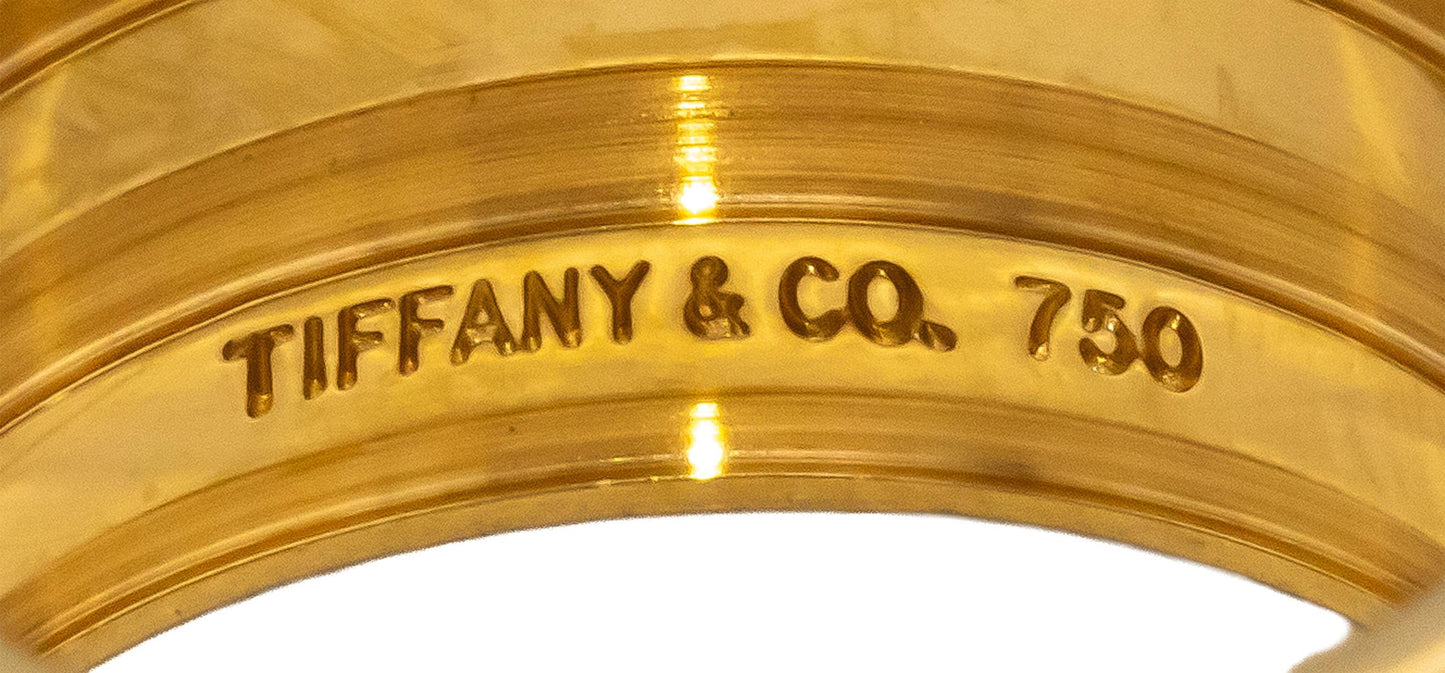 TIFFANY & CO. 18k Yellow Gold Atlas Groove Band Ring Size 7.5