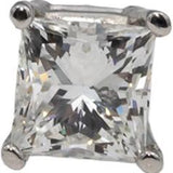 14k White Gold Princess Cut Diamond Stud Earrings 1.61CT
