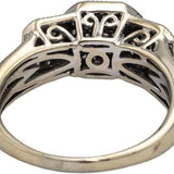 10k White Gold Round Diamond Cluster Cocktail Ring 0.50CT Size 9.25