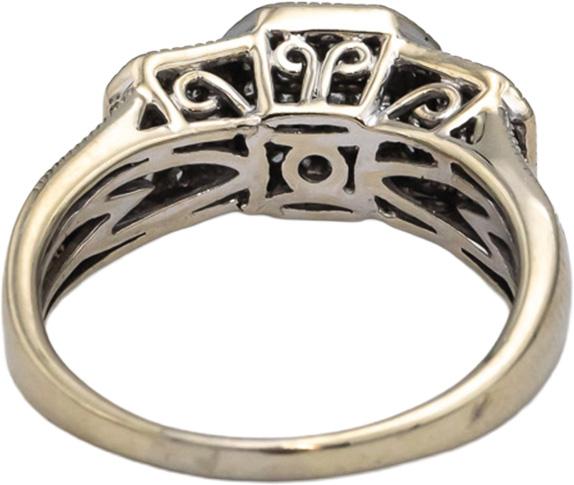 10k White Gold Round Diamond Cluster Cocktail Ring 0.50CT Size 9.25