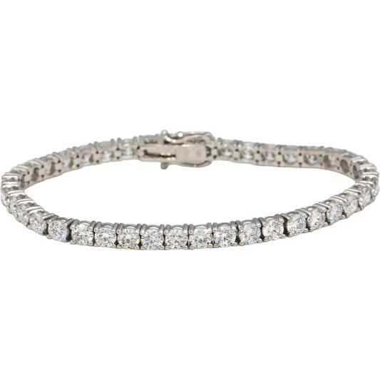 14k White Gold Round Diamond Tennis Bracelet 11.05CT