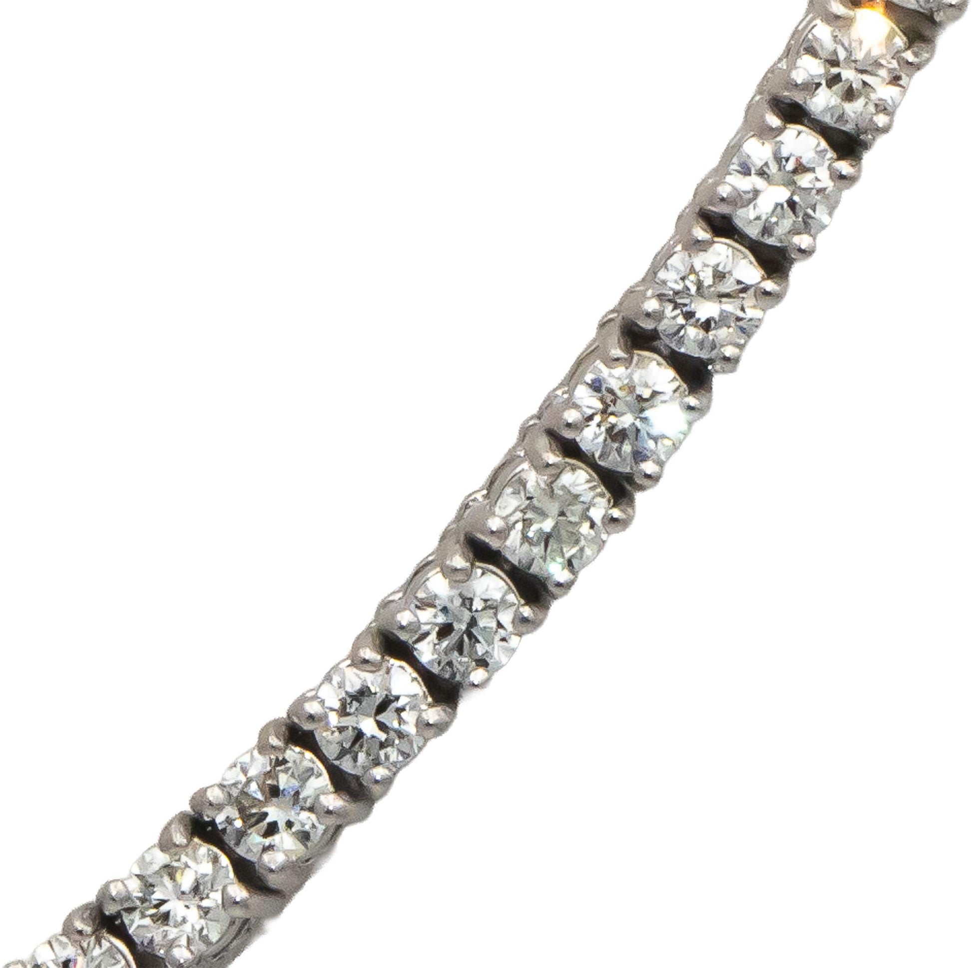 14k White Gold VS Round Diamond Tennis Necklace 7.76CT
