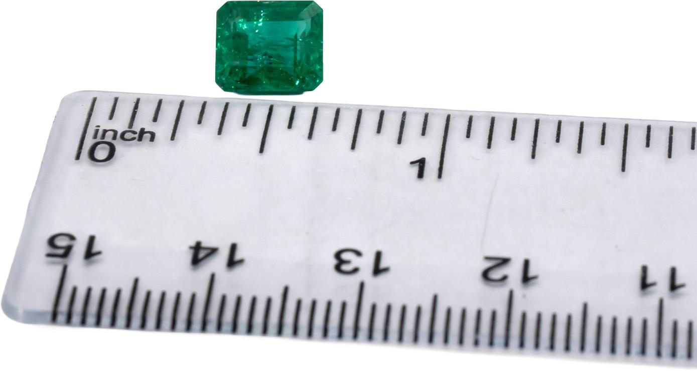 GIA Certified Octagonal Cut Natural Zambia Emerald Loose Gemstone 1.94CT