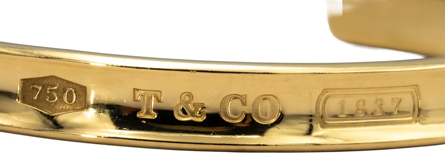 TIFFANY & CO. 18k Yellow Gold 1837 Cuff Bracelet