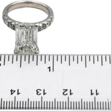 IGI 14k White Gold Lab-Grown Emerald Cut Diamond Ring 7.51CT w/ 7.01CT Center