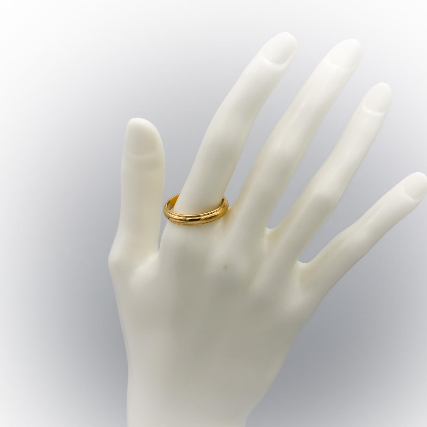 TIFFANY & CO. Vintage 18k Yellow Gold Milgrain Wedding Band Ring Size 10.75