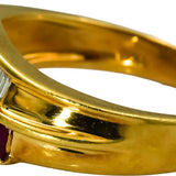 18k Yellow Gold VS Diamond and Ruby Band Ring 1.50CT Size 7.5