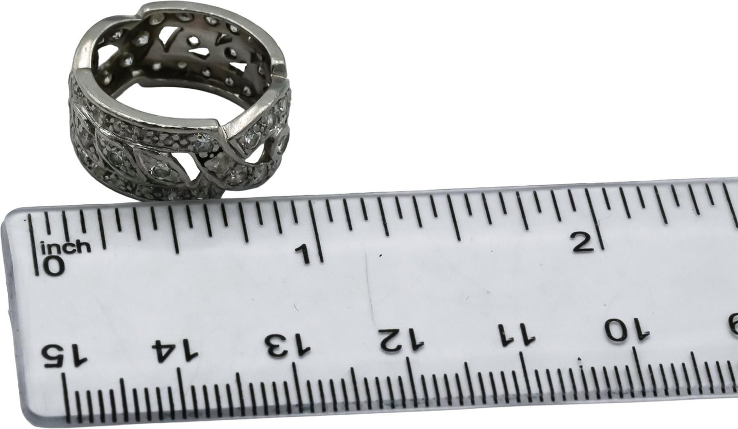 Antique Vintage Art Deco Platinum VS Diamond Band Ring 2.0CT Size 5
