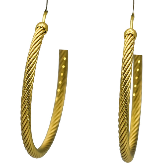 DAVID YURMAN 18k Yellow Gold Classic Cable Hoop Earrings