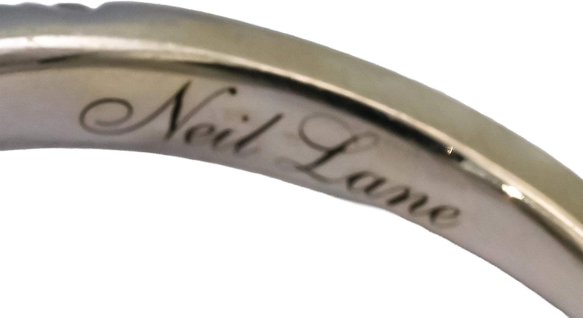 NEIL LANE 14k White Gold VS Diamond and Blue Topaz Cocktail Ring 3.43CT Size 6