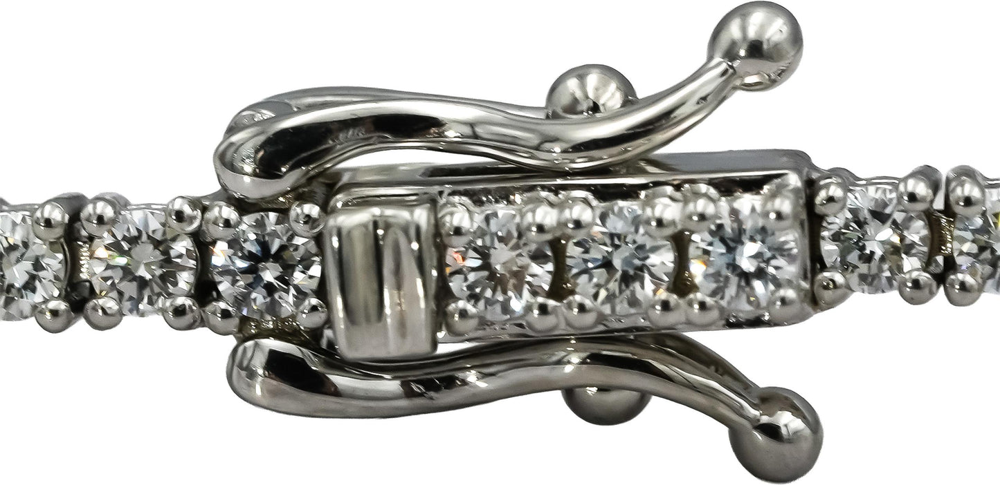 14k White Gold VS Round Diamond Tennis Bracelet 2.07CT