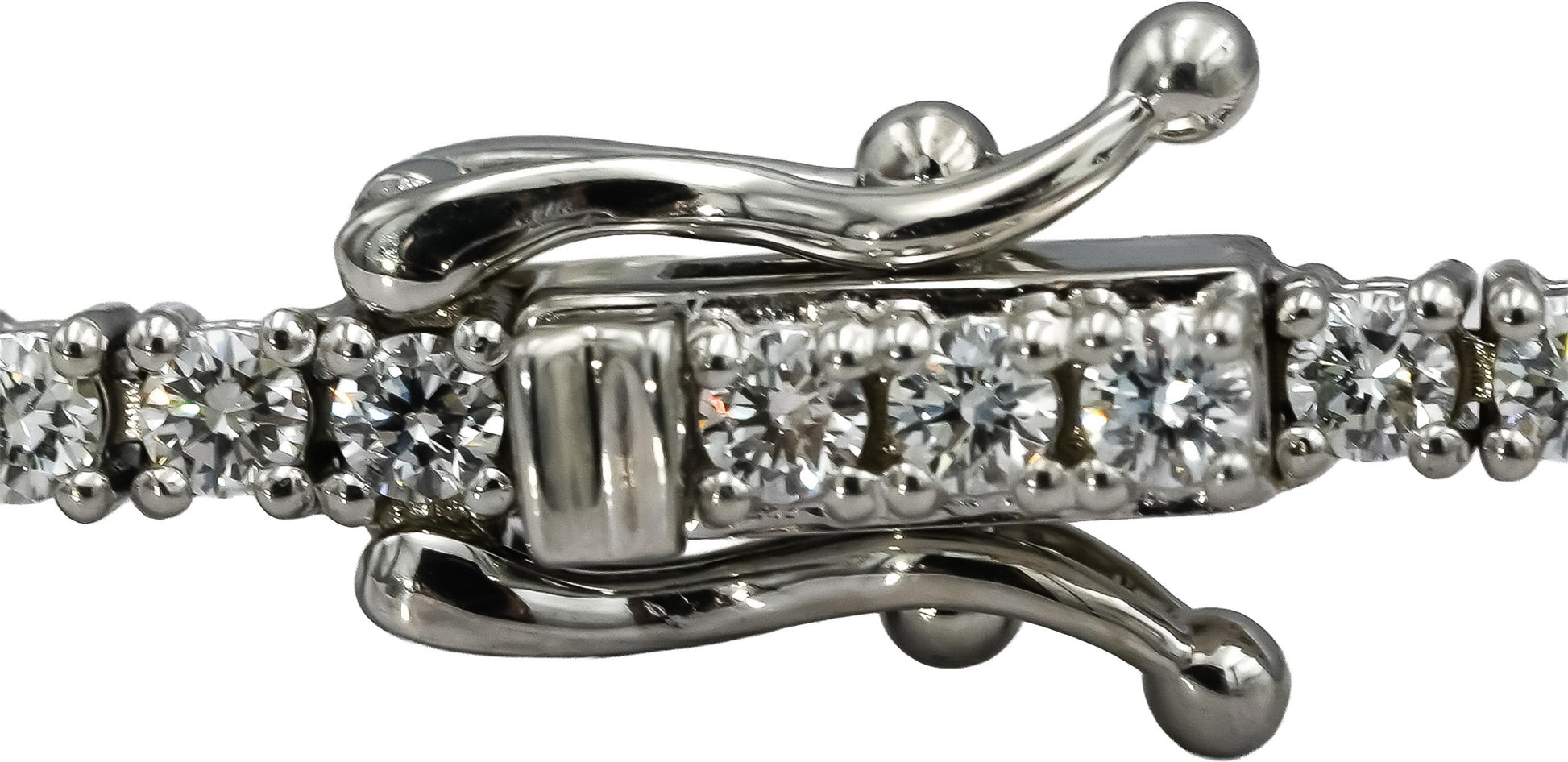 14k White Gold VS Round Diamond Tennis Bracelet 2.07CT