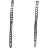 DAVID YURMAN 18k White Gold Diamond Reverse Set Inside Out Hoop Earrings 3.0CT