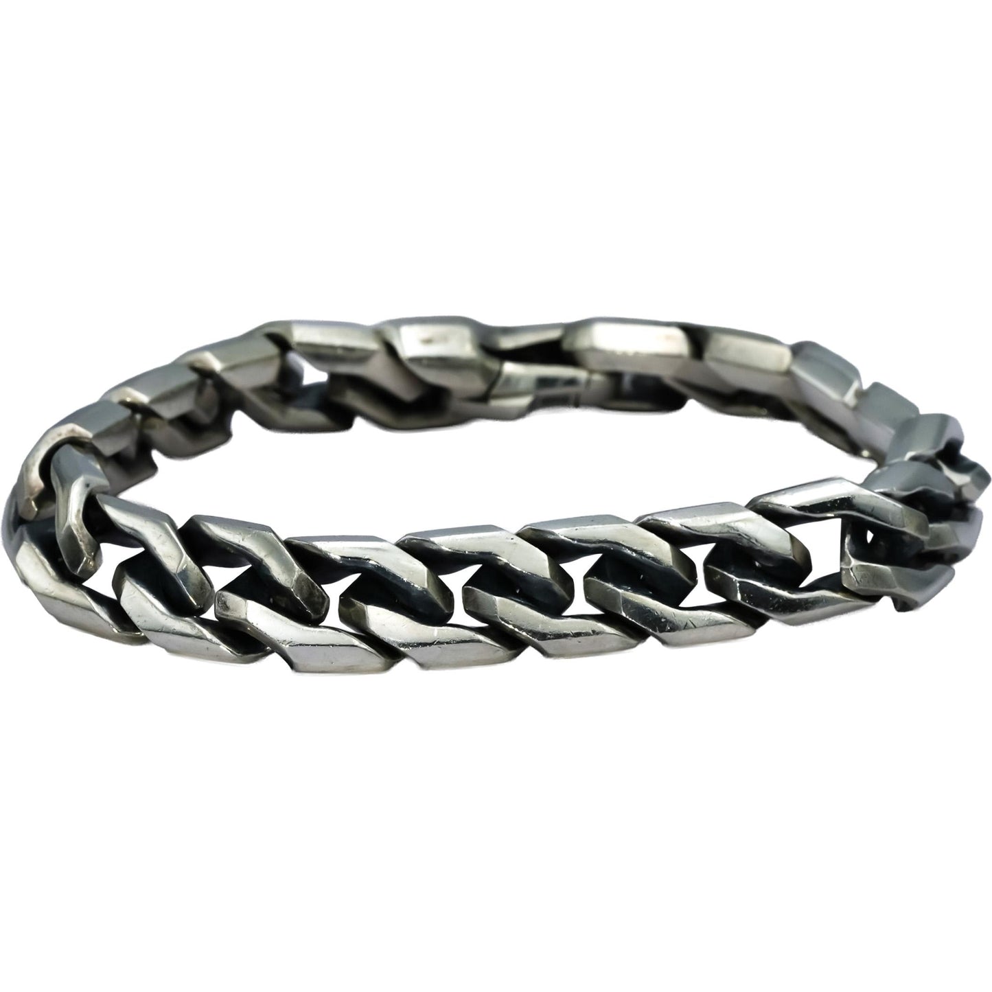 DAVID YURMAN Sterling Silver Curb Chain Angular Bracelet $1450 Retail