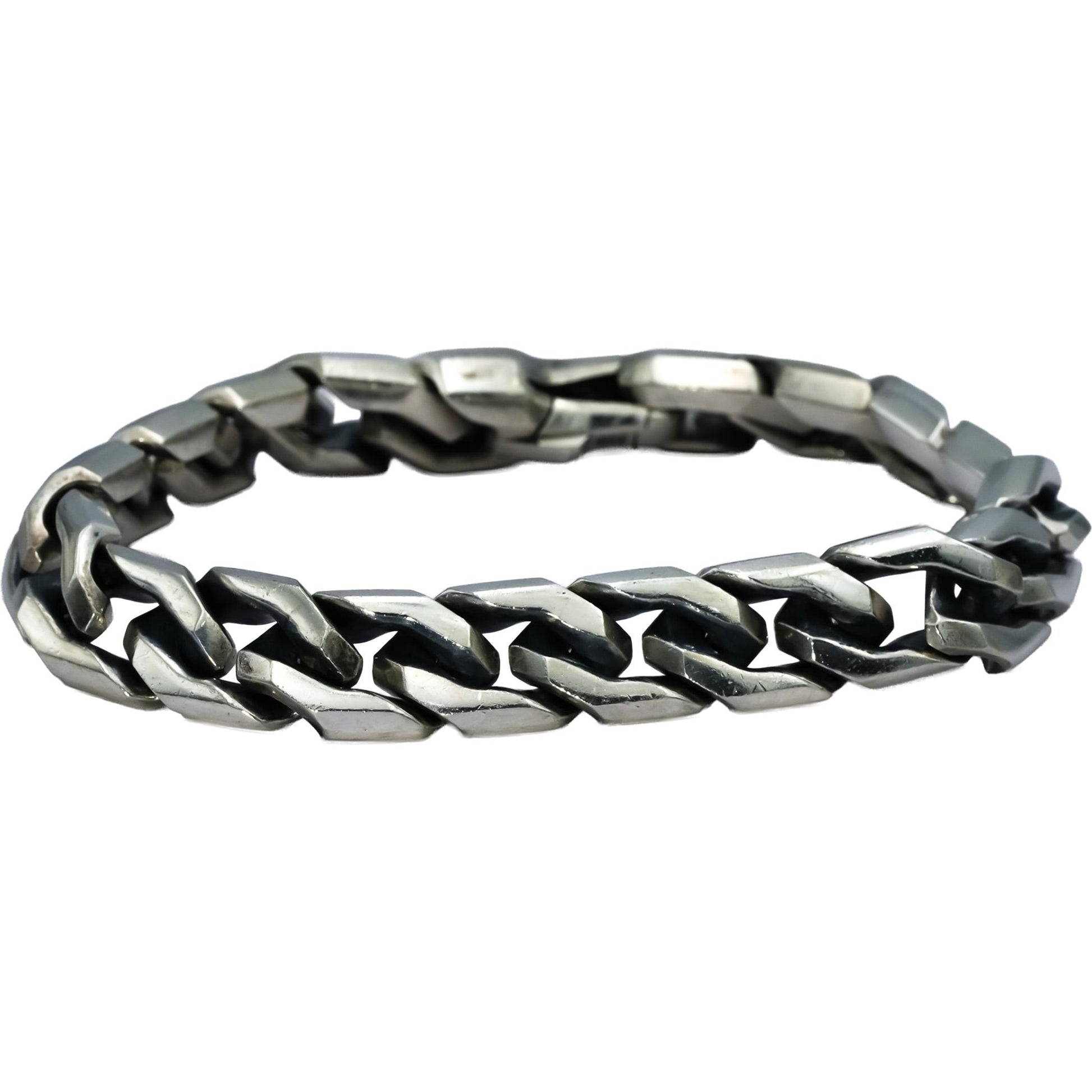 DAVID YURMAN Sterling Silver Curb Chain Angular Bracelet $1450 Retail
