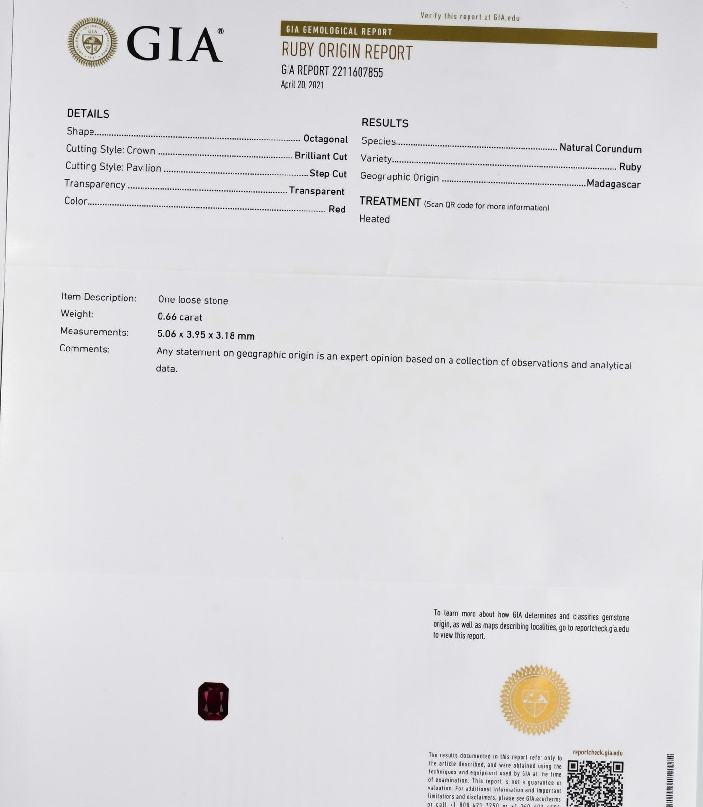 GIA 14k Gold Diamond and Heated Madagascar Ruby Tennis Bracelet 18.12CT