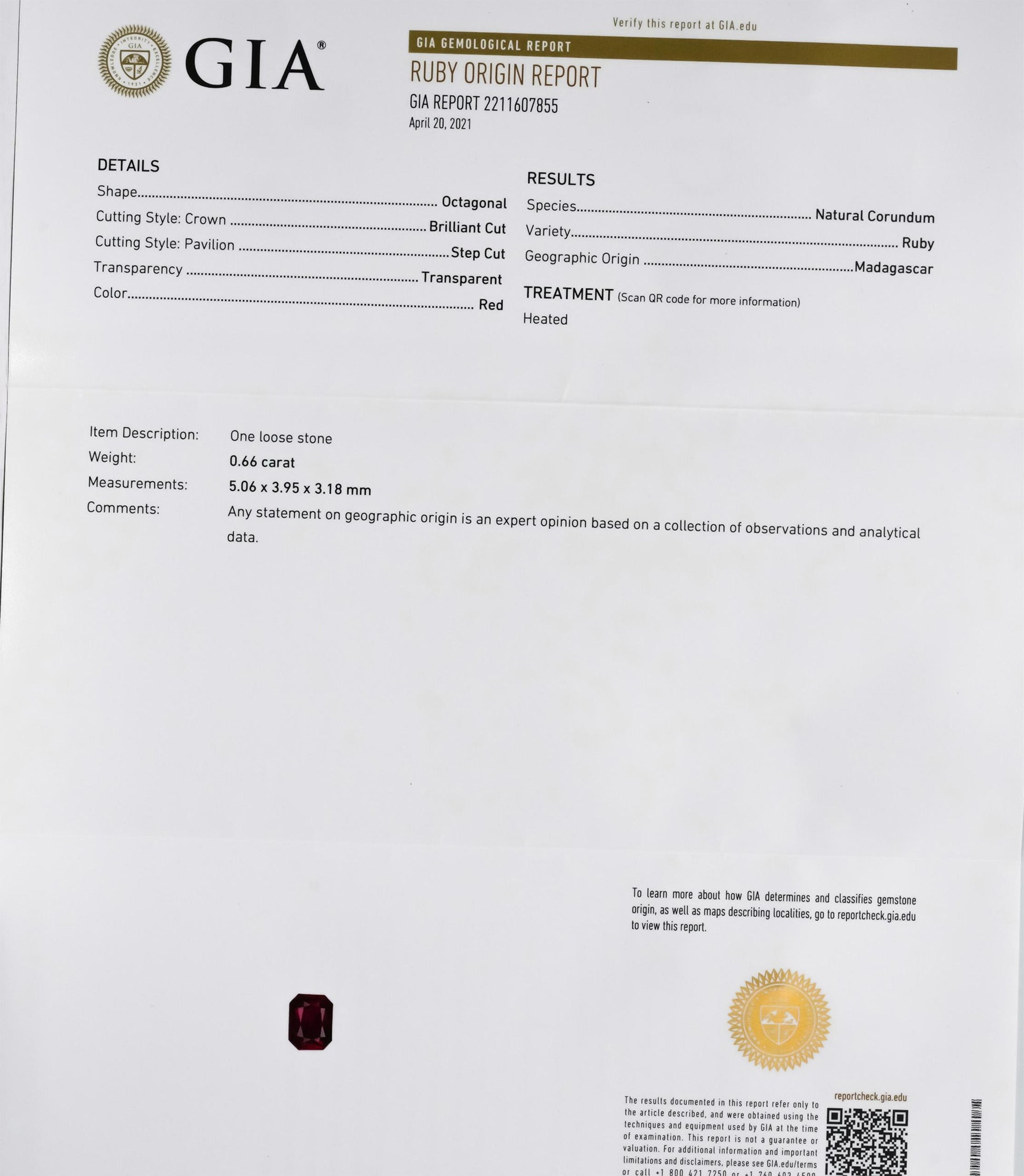 GIA 14k Gold Diamond and Heated Madagascar Ruby Tennis Bracelet 18.12CT