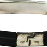 DAVID YURMAN Sterling Silver Pave Diamond Streamline 8mm Rubber Bracelet 1.10CT