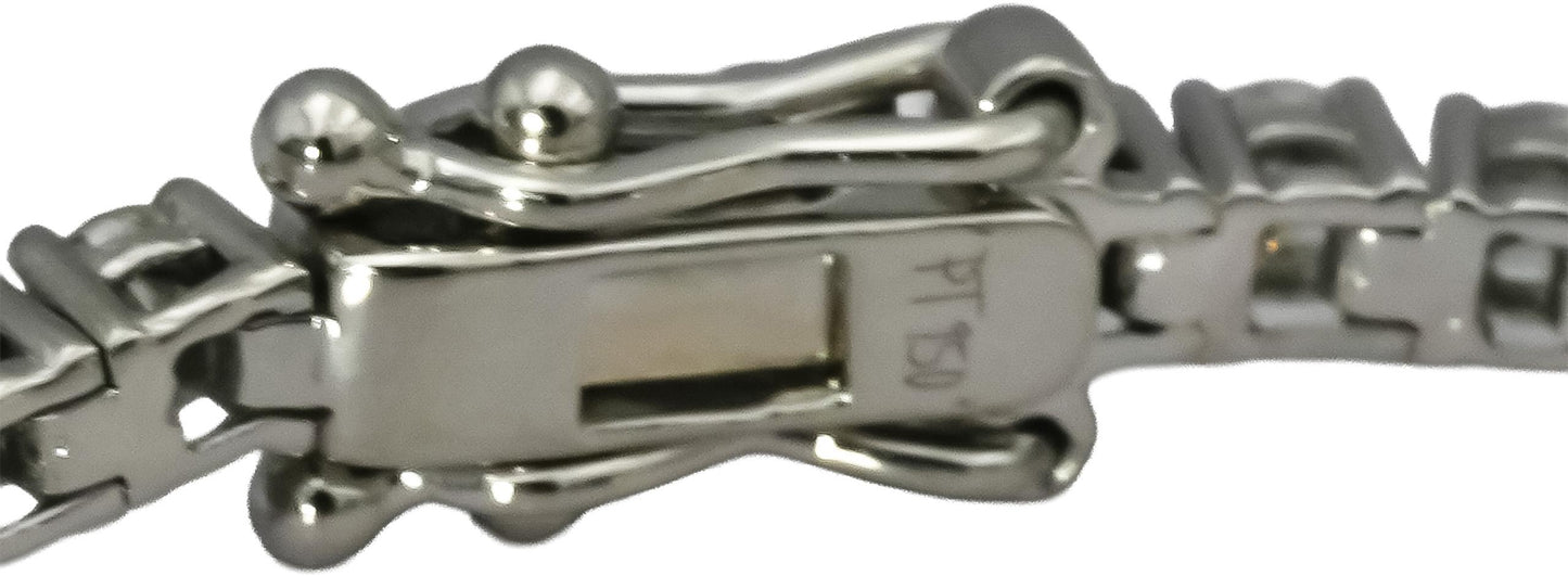 Platinum Round Diamond Tennis Bracelet 3.16CT