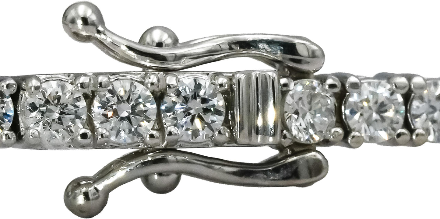 14k White Gold VS Round Diamond Tennis Bracelet 3.50CT