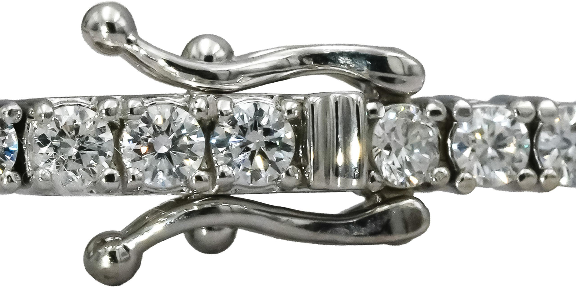 14k White Gold VS Round Diamond Tennis Bracelet 3.50CT