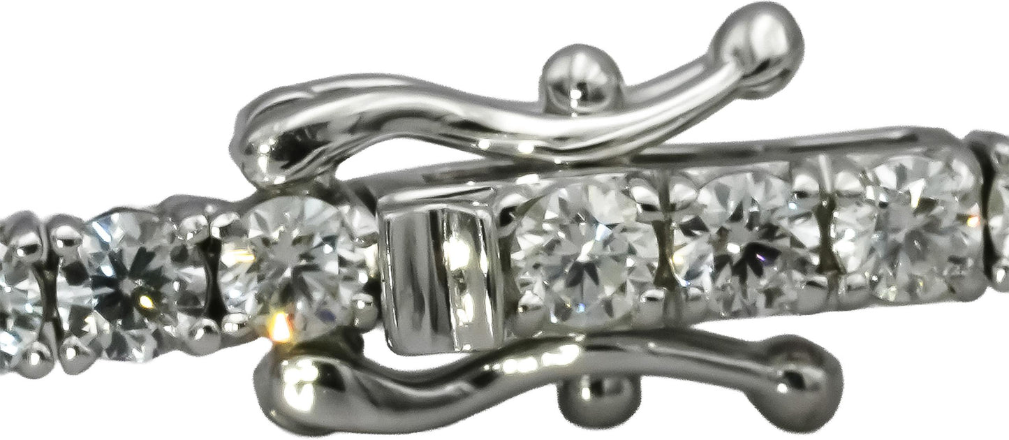 14k White Gold VS Round Natural Diamond Tennis Bracelet 3.51CT
