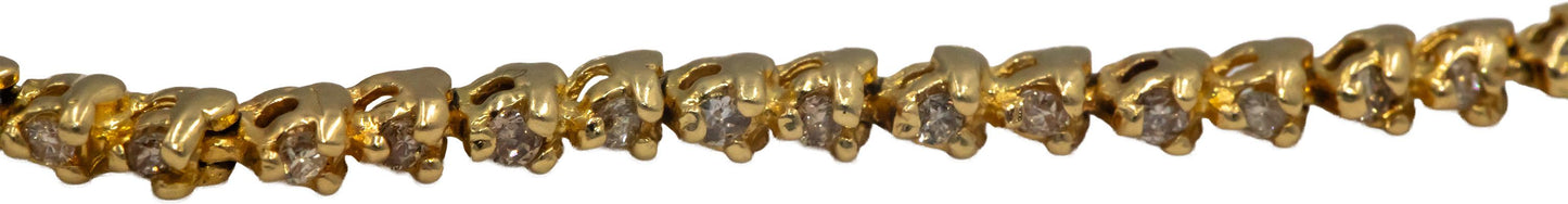 14k Yellow Gold 0.50CT Diamond Tennis Bracelet