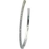10k White Gold Round Diamond Jumbo Inside Out Hoop Earrings 1.0CT