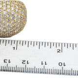 14k Yellow Gold Round Cut Lab Grown Cluster Pave Dome Ring 8.0CT Size 7.75