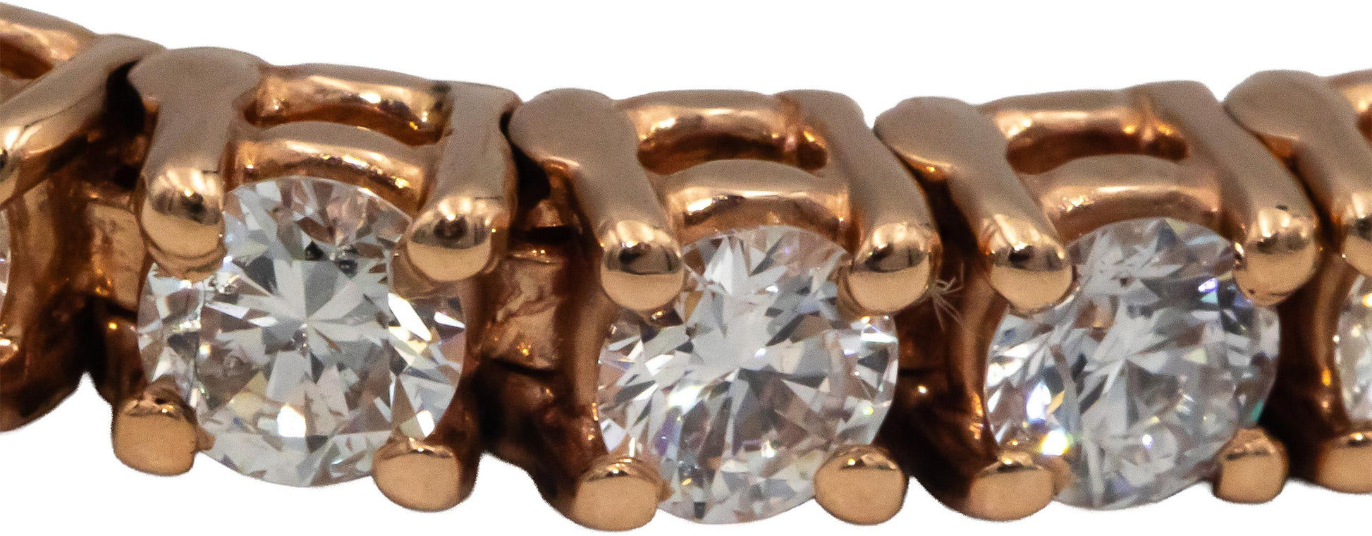 14k Rose Gold Round Lab Grown Diamond Tennis Bracelet 5.50CT