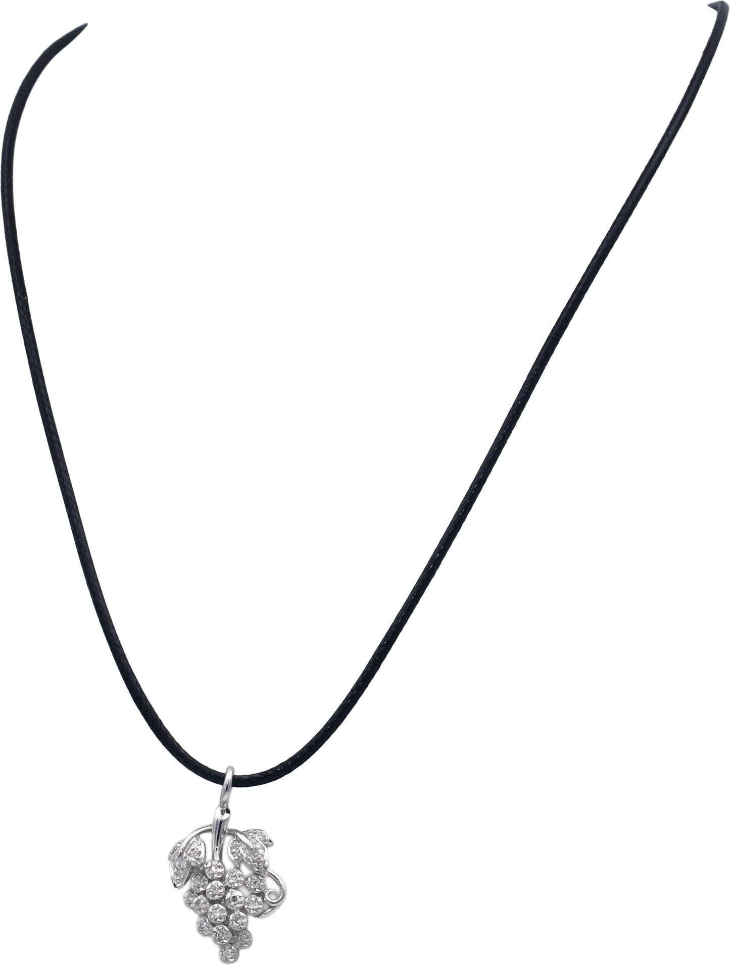 14k White Gold 0.20CT VS Single Cut Diamond Floral Pendant Necklace
