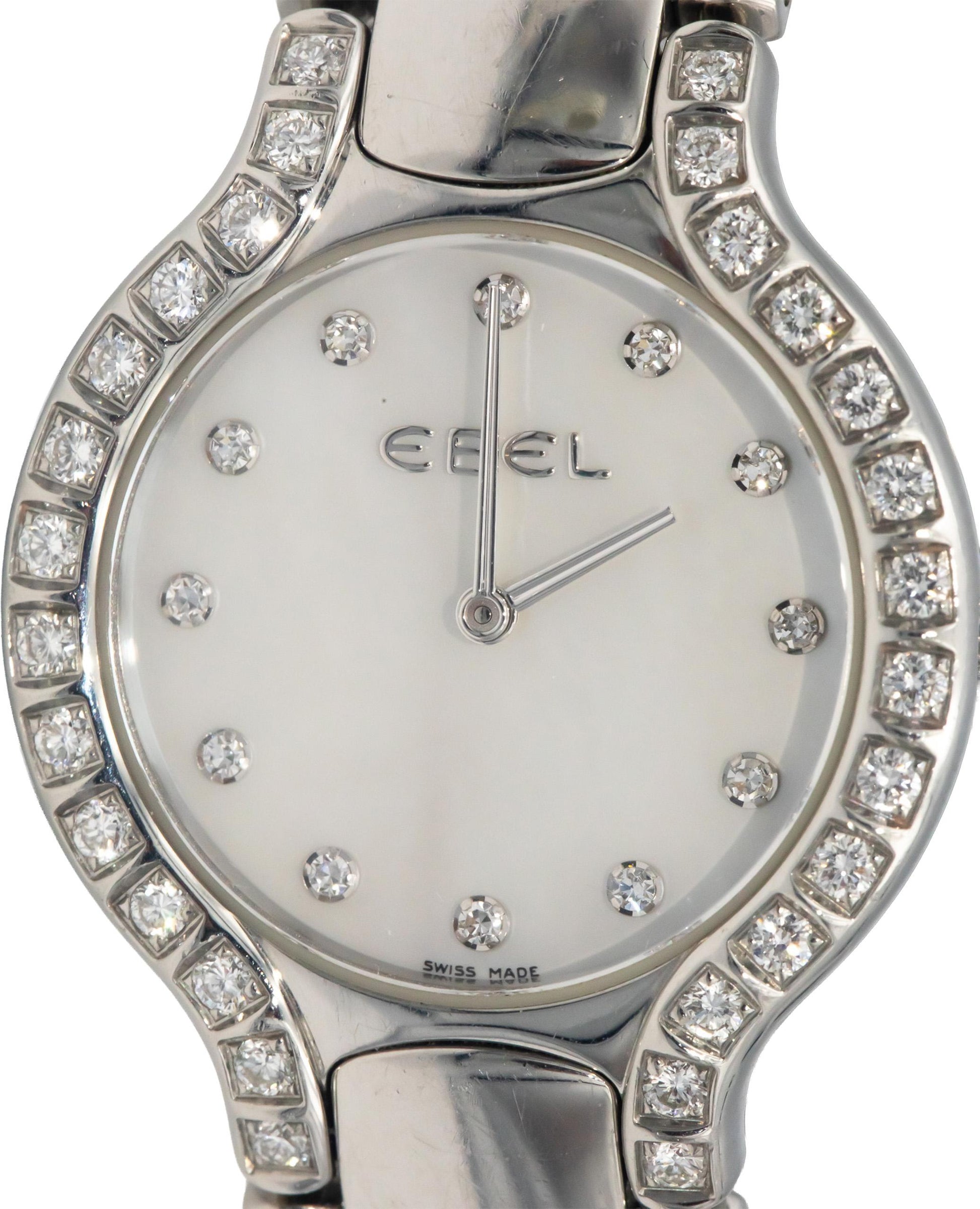 EBEL Beluga 915748-20 Stainless Steel 0.55CT Diamond & MOP Dial Quartz Watch