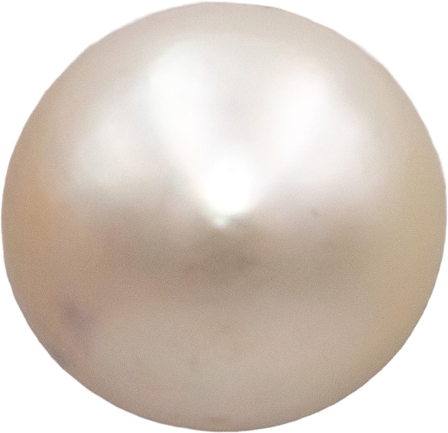 Antique 10k White Gold Jewelry 8.5mm Pearl Stud Earrings w/ Custom Backs