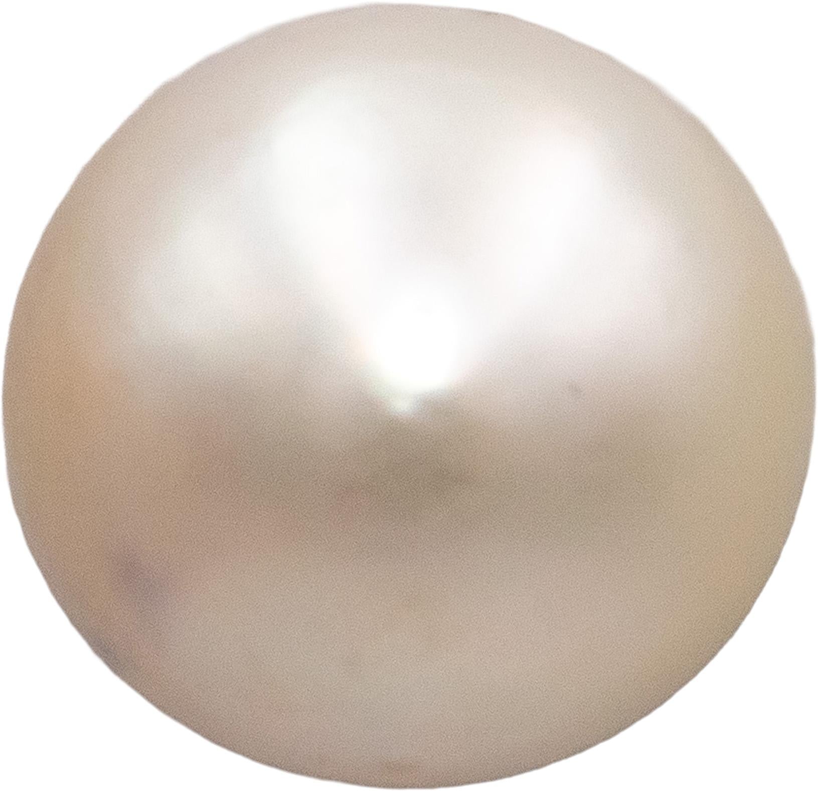 Antique 10k White Gold Jewelry 8.5mm Pearl Stud Earrings w/ Custom Backs