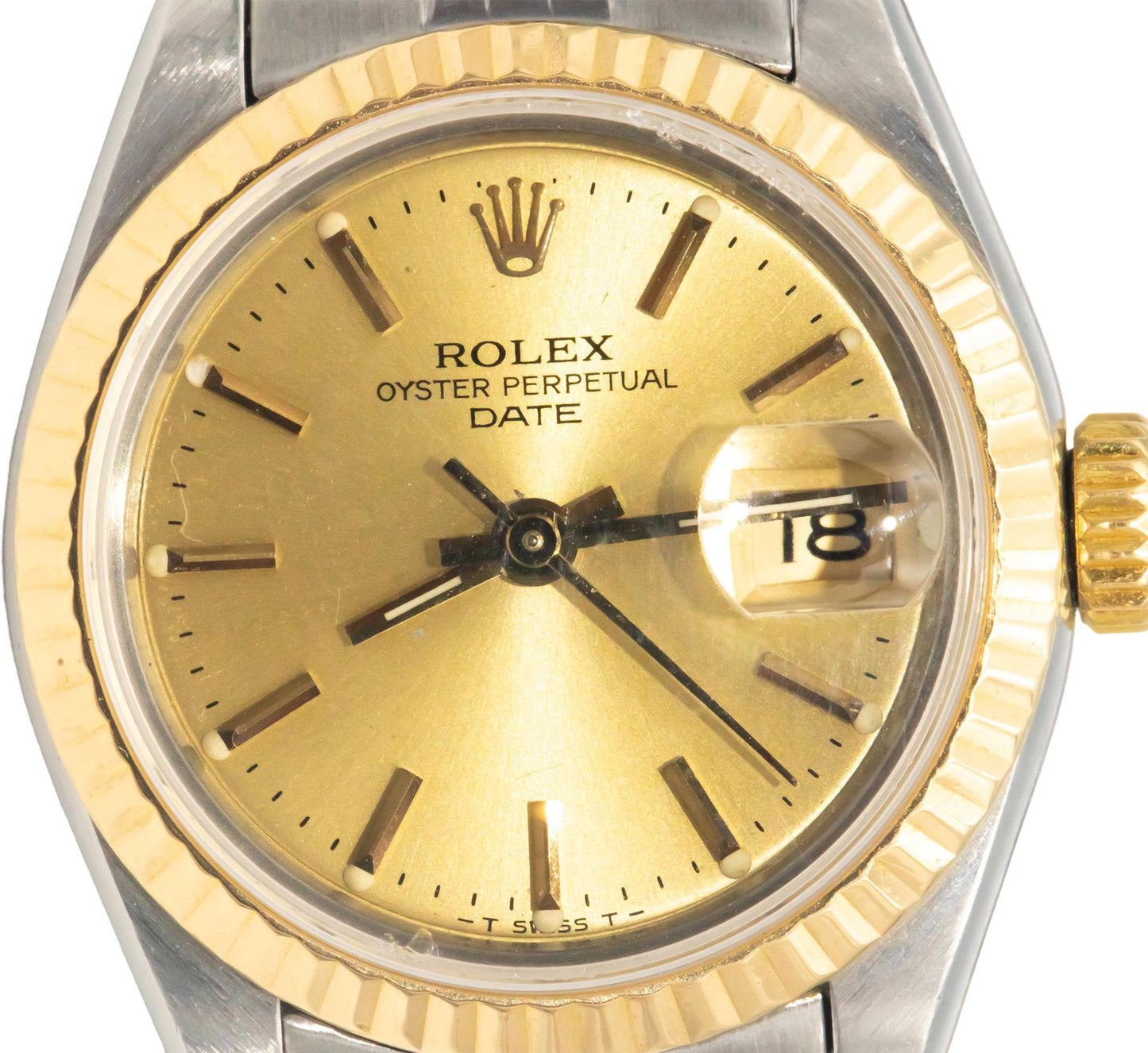 ROLEX 18k Gold & Stainless Steel Lady Datejust 69163 Automatic Watch