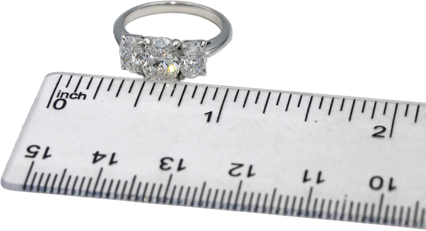 TIFFANY & CO. GIA Certified Platinum Oval Cut Diamond Engagement Ring 2.21CT