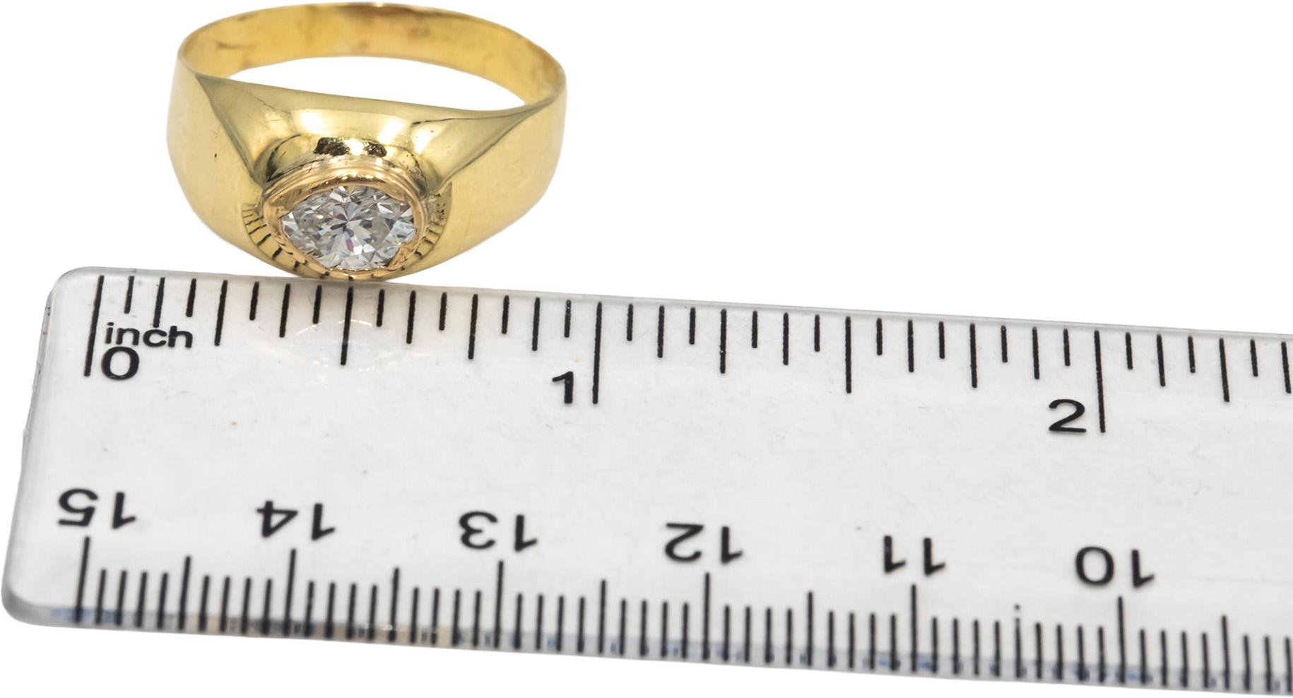 14k Yellow Gold Pear Cut VS Diamond Solitaire Ring 0.75CT Size 10