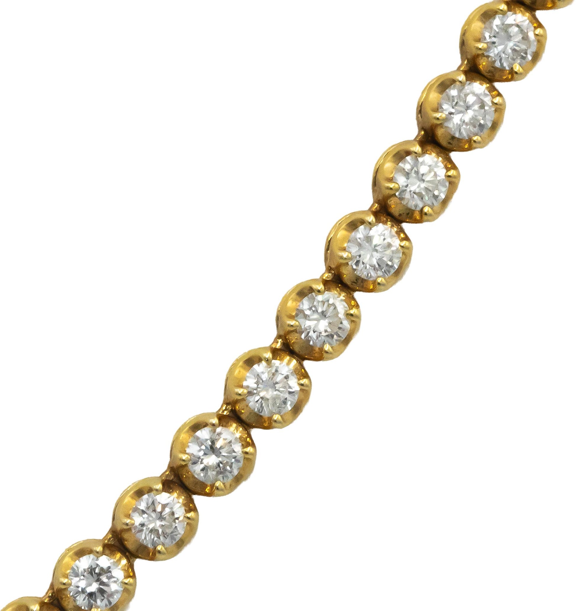 Round Diamond 14k Yellow Gold Jewelry Tennis Necklace Chain 10.0CT