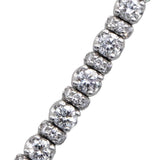 14k White Gold Lab-Grown VS Round Diamond Tennis Necklace 10.0CT