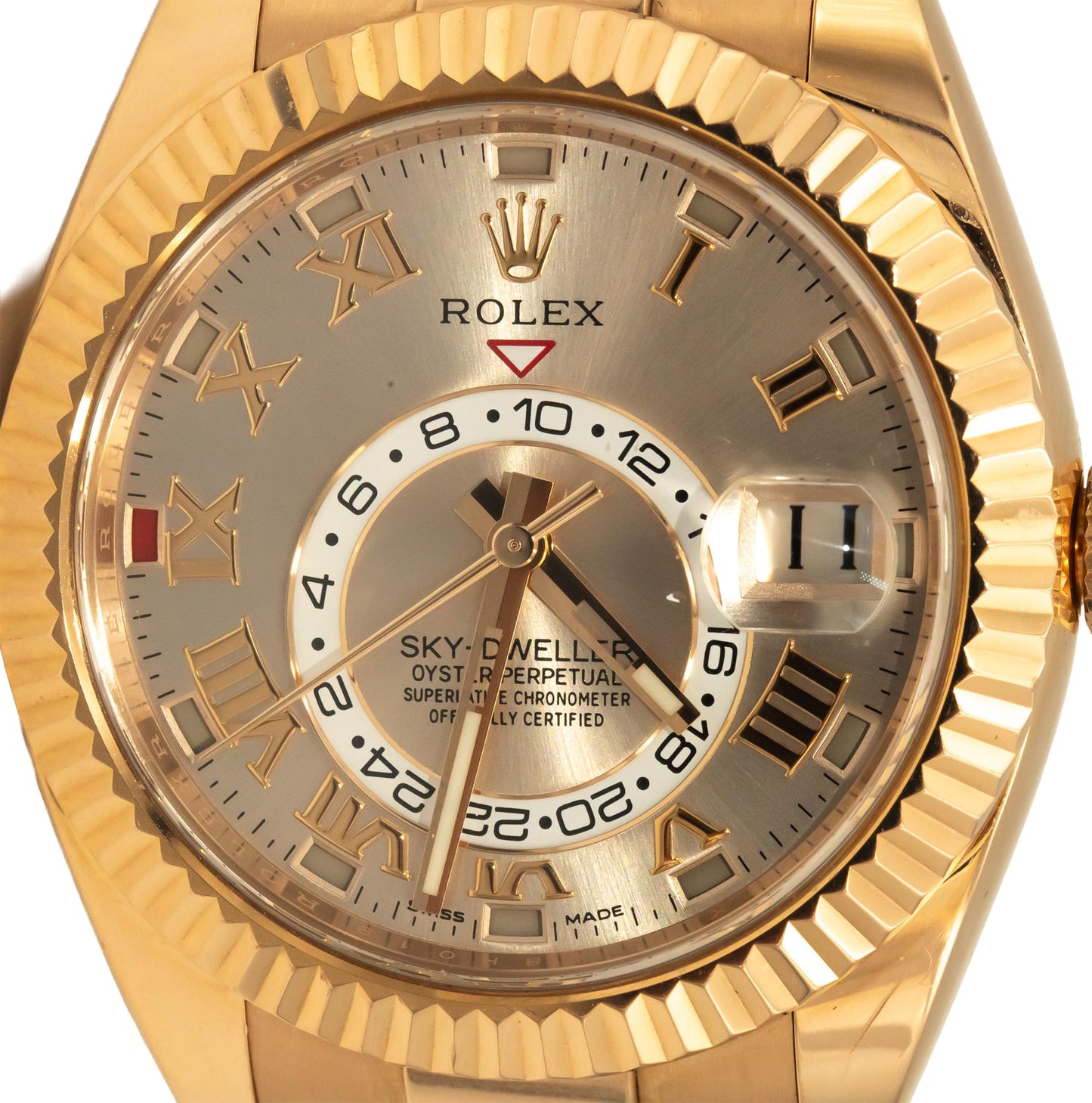 ROLEX 18k Rose Gold 42mm Sky-Dweller 326935 Automatic Watch No Box/Papers